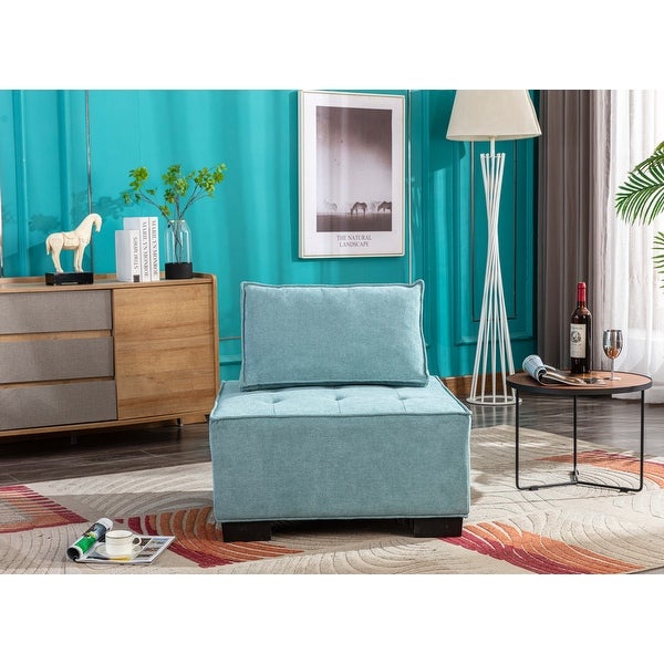 Poly fabric Square Living Room Ottoman Lazy Chair