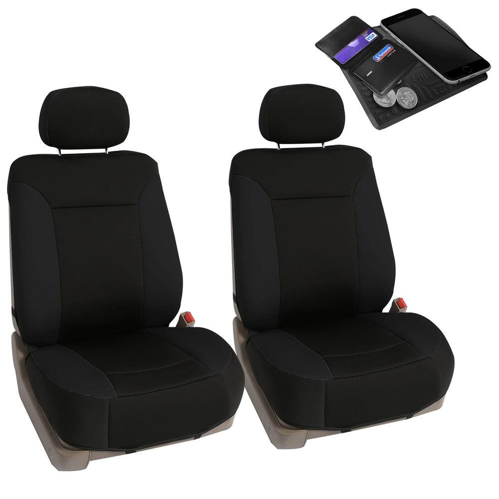 FH Group Ultimate NeoSupreme 47 in. x 23 in. x 1 in. Half Set Front Seat Cushions DMFB078BLACK102