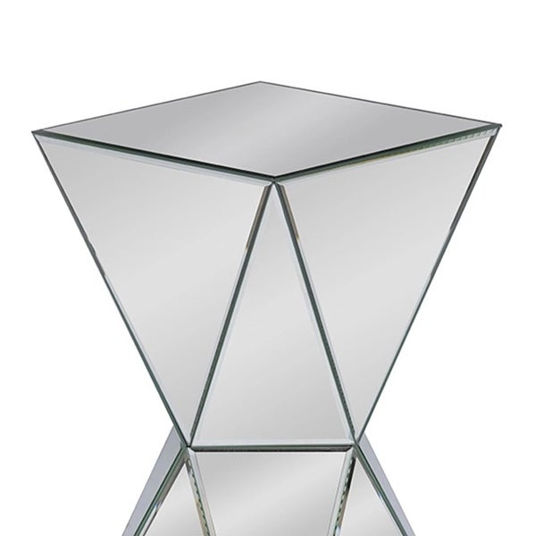 Rebecca Contemporary Multi-Faceted Mirrored Side Table