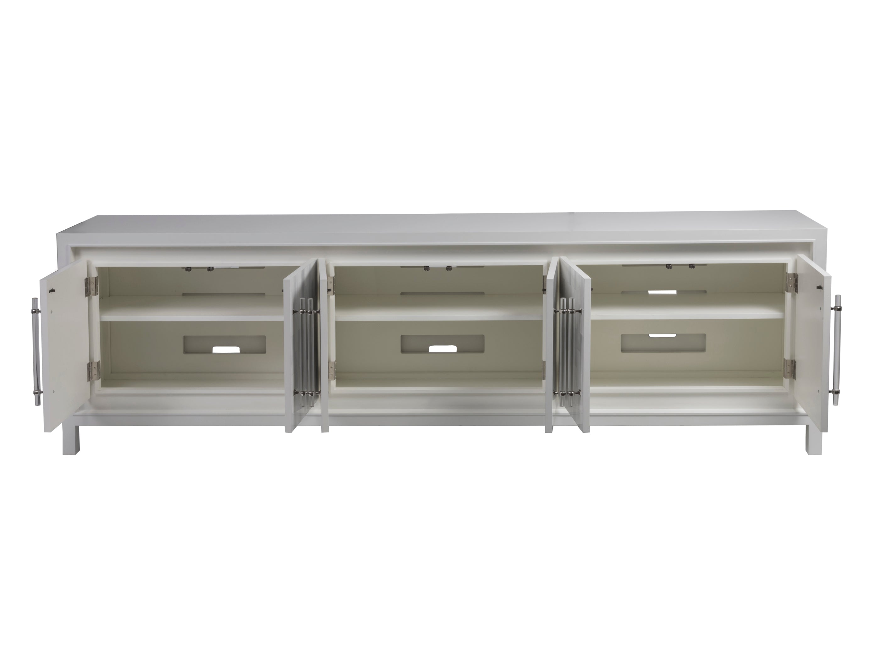 Elation White Long Media Console