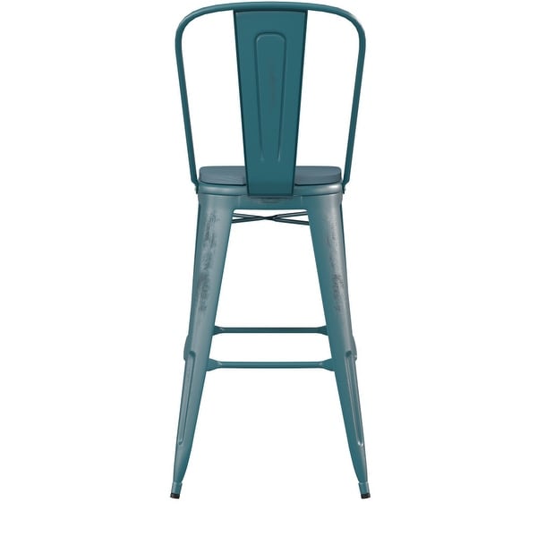 All-Weather Bar Height Stool with Poly Resin Seat