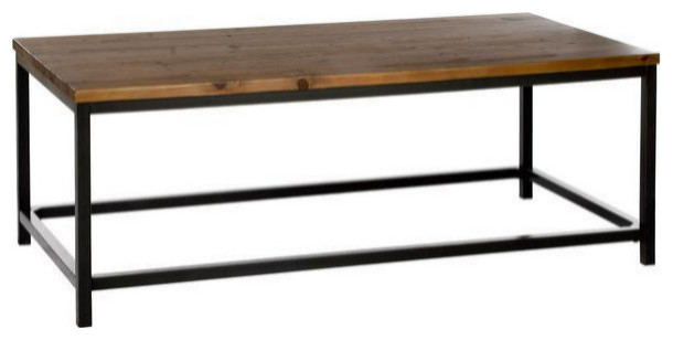 Jireh Coffee Table  Brown Pine   Industrial   Coffee Tables   by Rustic Home Furniture Deco  Houzz