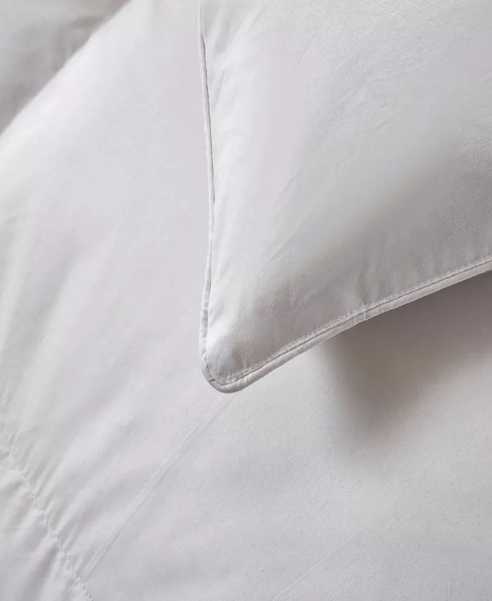 Serta White Goose Feather and Down Fiber Light Warmth Comforter， Full Queen