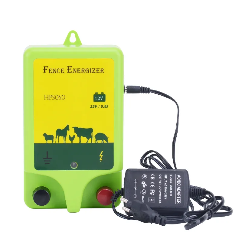 WPC 0.5 Joule security cattle ranch electric fence energizer with adapter