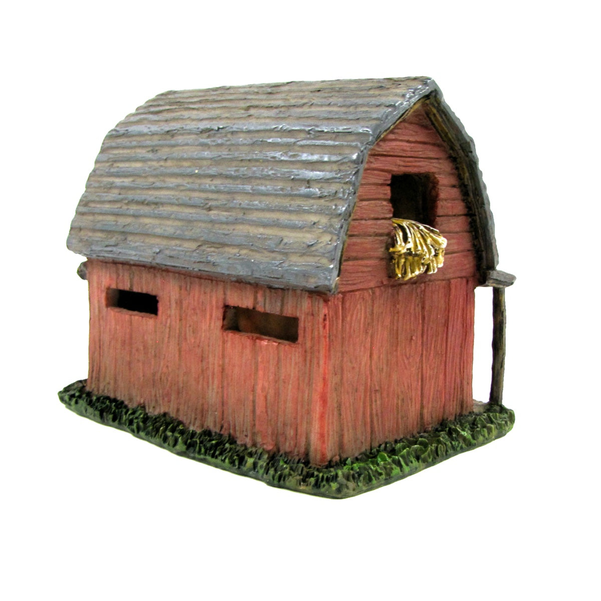 Miniature Red Barn Fairy Garden Accessory Dollhouse Farm Decor Outdoor Yard Ornament