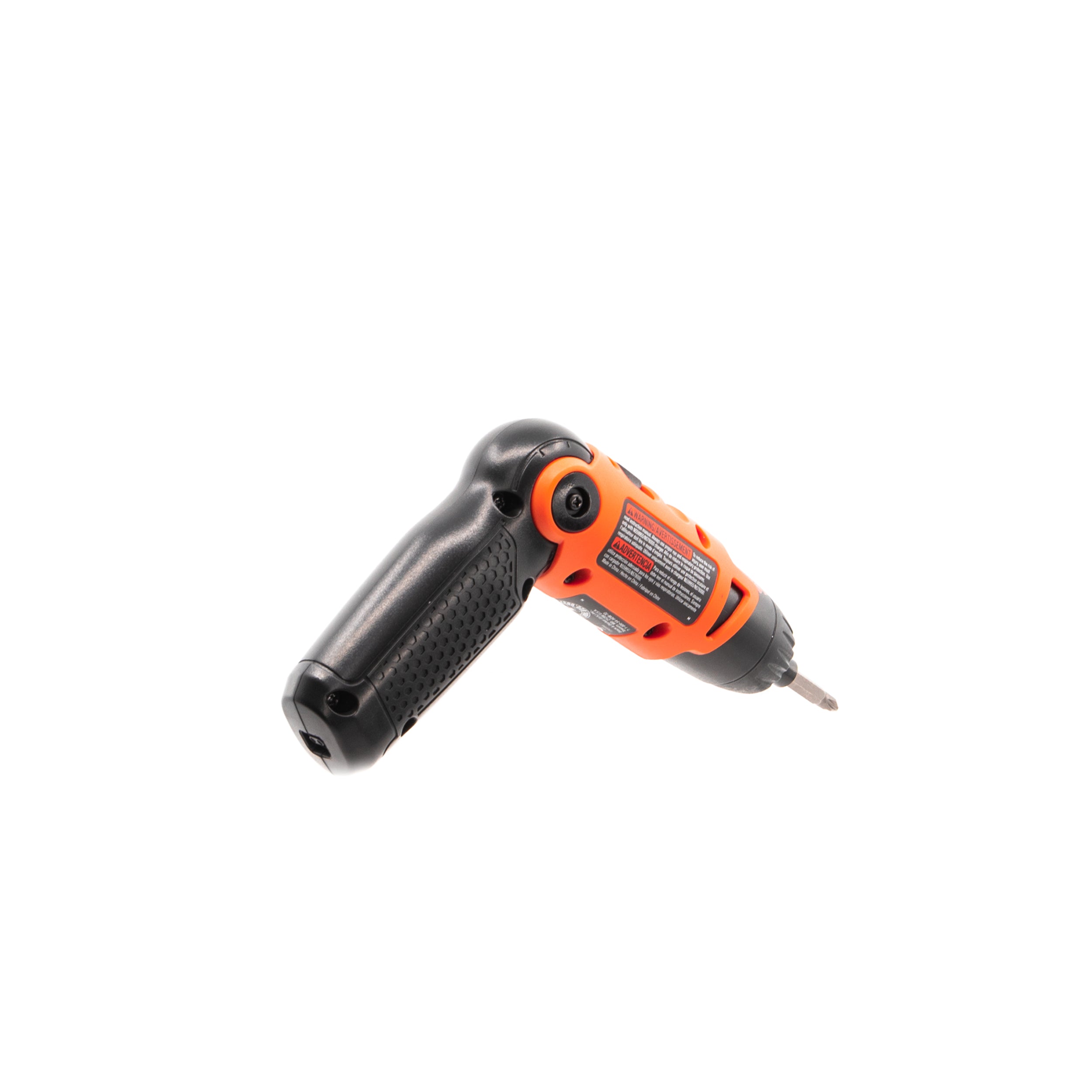 Cordless Screwdriver with Pivoting Handle, USB Charger and 2 Hex Shank Bits