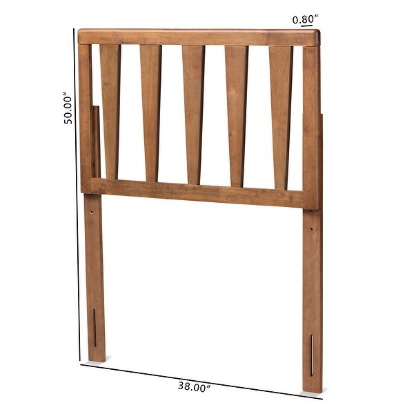 Duncan Contemporary Ash Walnut Finished Wood Headboard - - 32969788