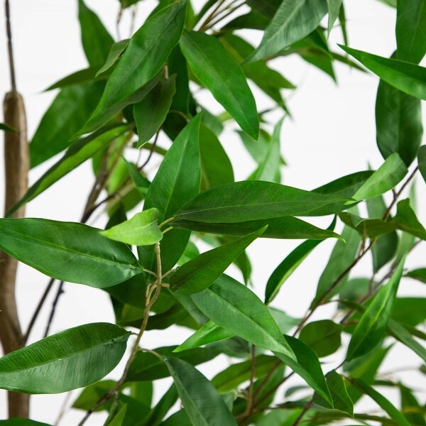 7' Long Leaf Greco Eucalyptus Tree with Real Touch Leaves