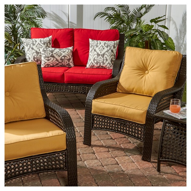 2pc Sunbrella Outdoor Deep Seat Cushion Set Kensington Garden