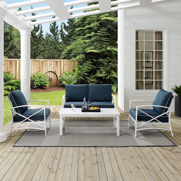 Kaplan 4pc Outdoor Conversation Set Navy Crosley