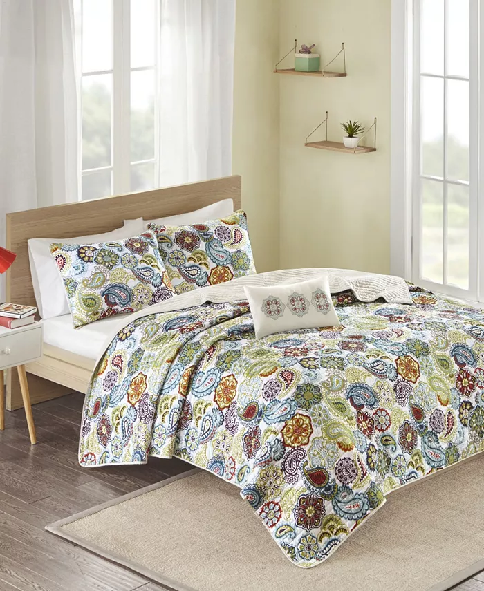 Mi Zone Tamil Paisley 3-Pc. Quilt Set， Twin Twin XL