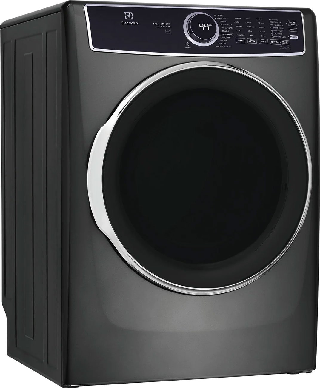 Electrolux 8 Cu. Ft. Titanium Front Load Perfect Steam Electric Dryer With Balanced Dry and Instant Refresh