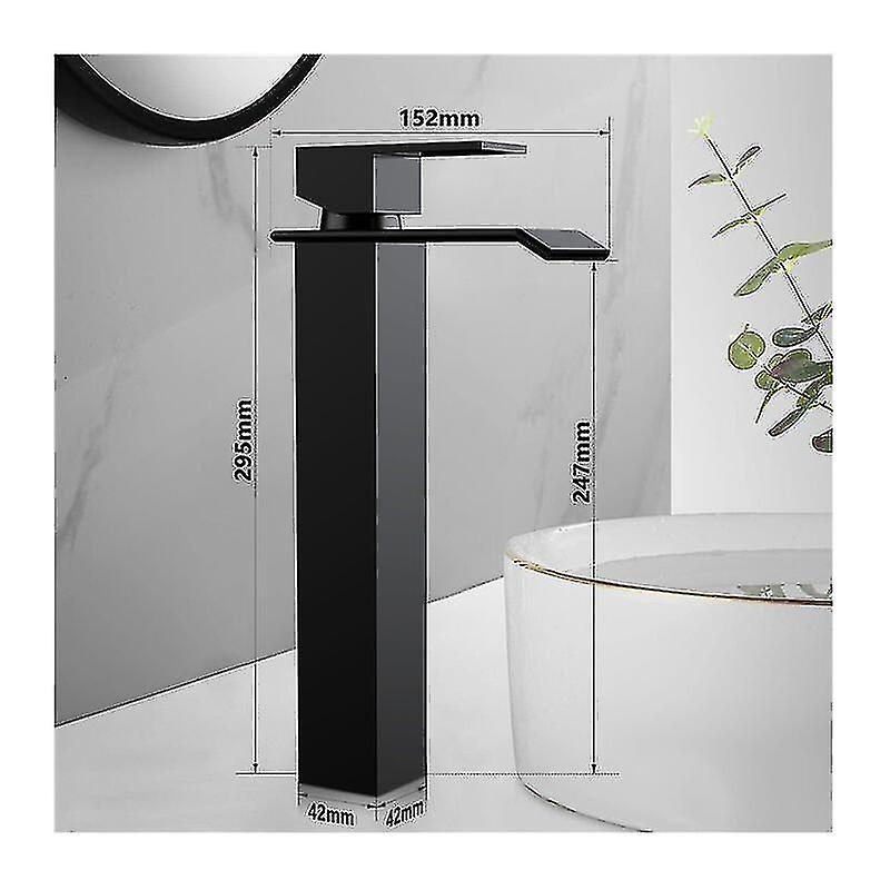 Waterfall Bathroom Faucet Basin Mixer Tap High Spout Stainless Steel Hand Basin Faucets For Bathroom