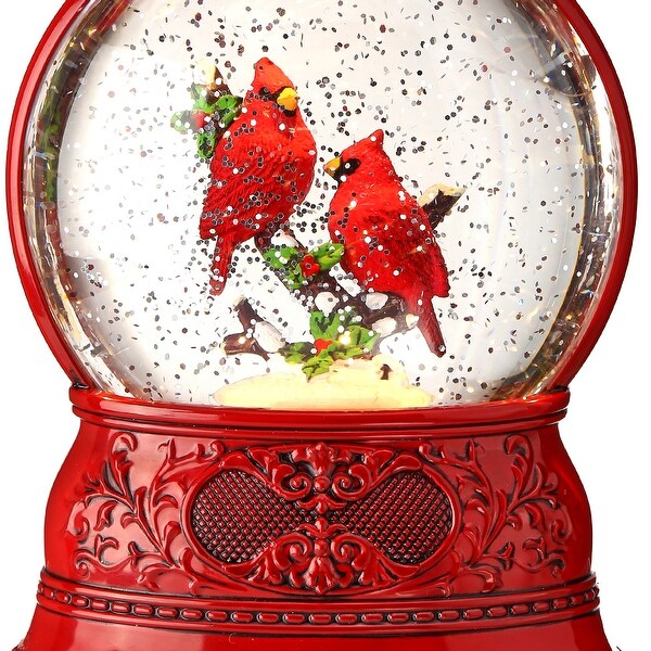 8.5 Led Cardinal Lantern Water Globe