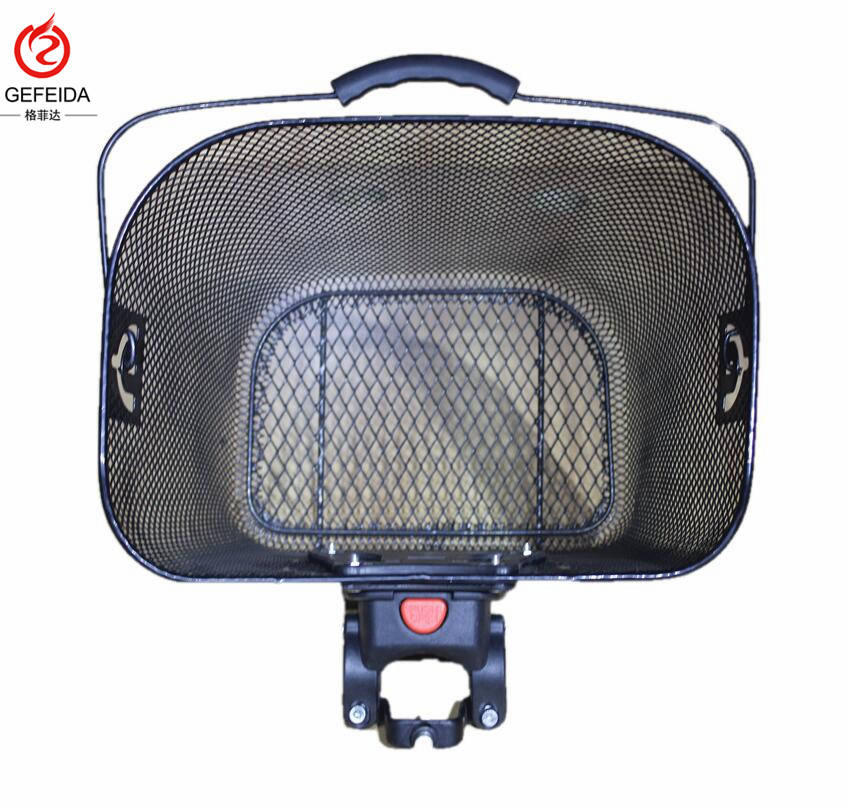 hot selling quick release bicycle basket Front Basket Convenient Storage electric bike front Basket for MTB