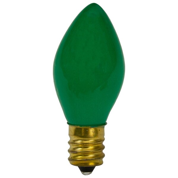 Pack of 4 Green Opaque C7 Christmas Replacement Bulbs