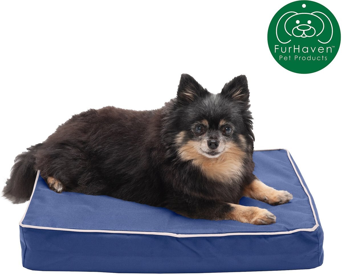 FurHaven Indoor/Outdoor Solid Cooling Gel Cat and Dog Bed w/Removable Cover