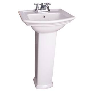 Washington 460 18 in. Pedestal Combo Bathroom Sink in White 3-384WH