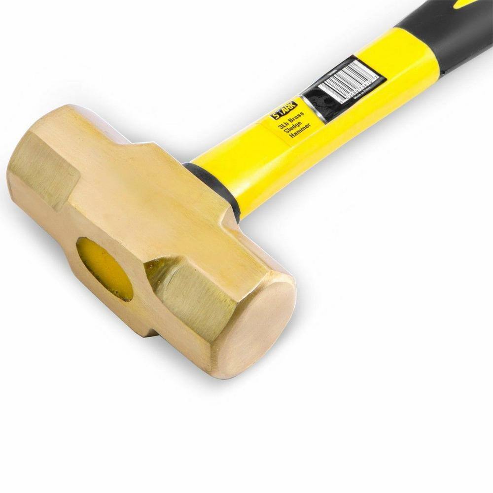 Stark 3 lbs. Brass Sledge Hammer with Fiberglass Handle 15161-H