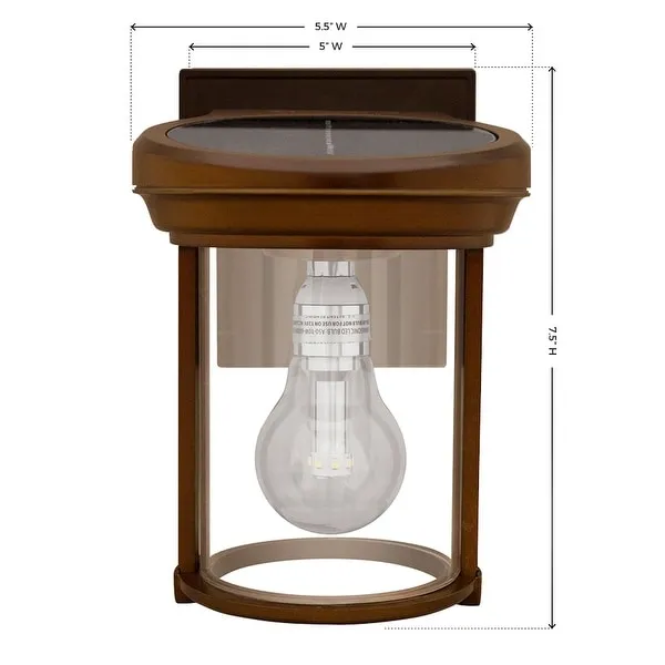 Grayton Solar Coach Lantern - Wall Mount - 3 Color Options by Havenside Home