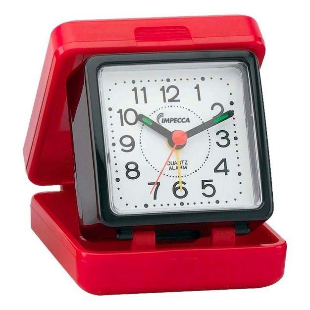 Impecca Travel Beep Alarm Clock Red black