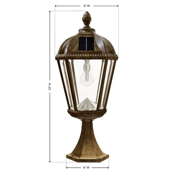 Gama Sonic Royal Bulb - Pier Mount - Weathered Bronze