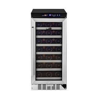 Whynter 33-Bottle Built-In Wine Refrigerator in Stainless Steel BWR-33SD