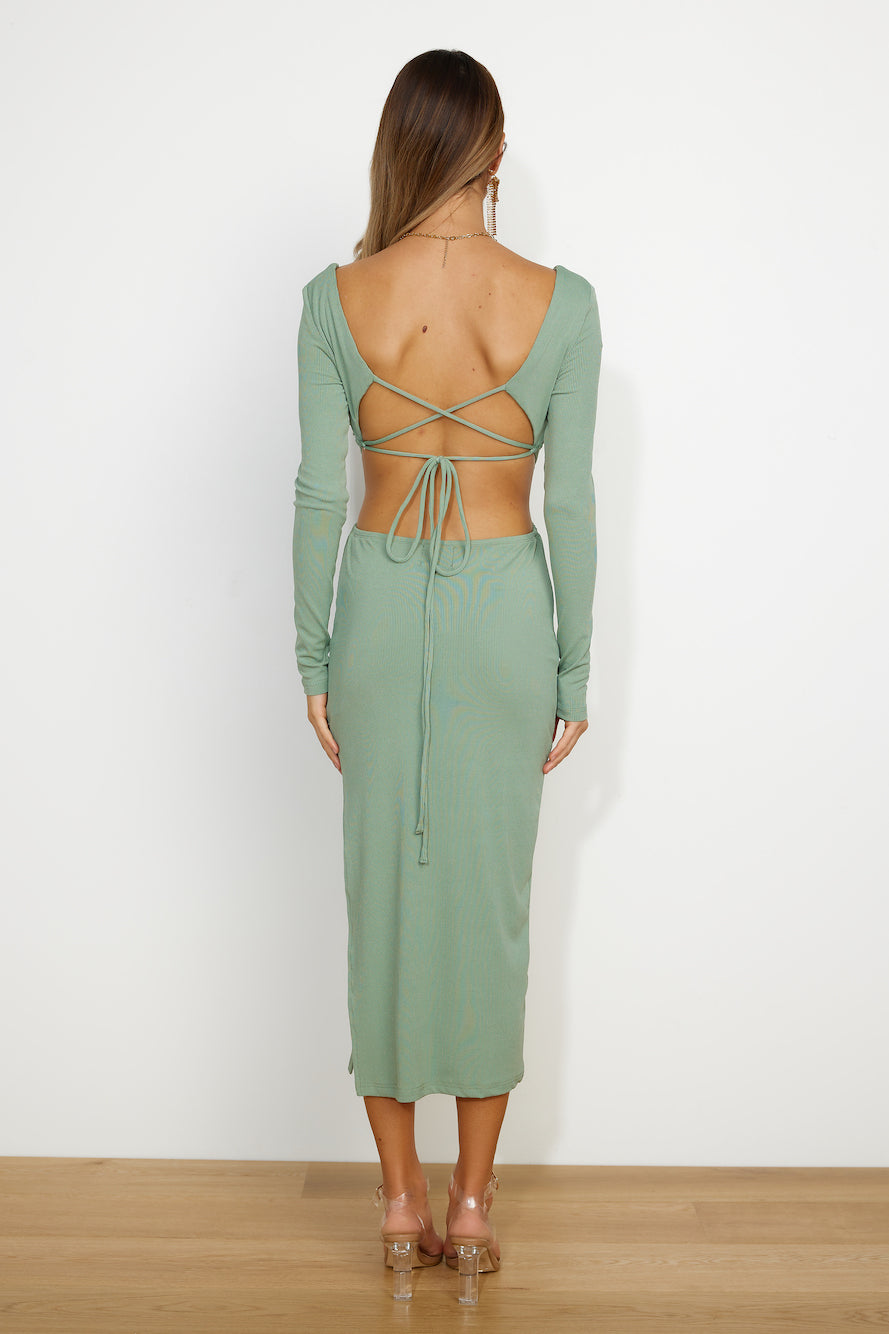 That Fit Midi Dress Sage