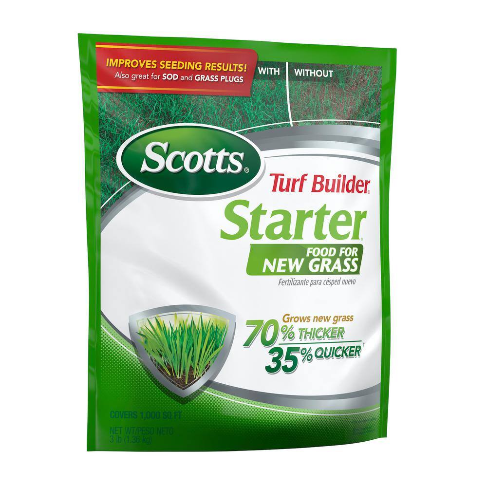 Scotts Turf Builder 3 lbs. 1000 sq. ft. Starter Fertilizer for New Grass Use When Planting Seed 21701