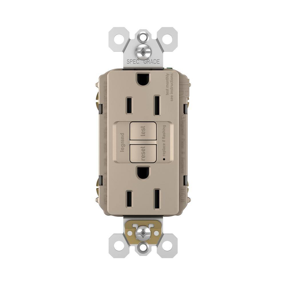 Legrand radiant 15 Amp 125 Volt Tamper Resistant GFCI ResidentialCommercial Decorator Duplex Outlet Nickel 1597TRNICC4