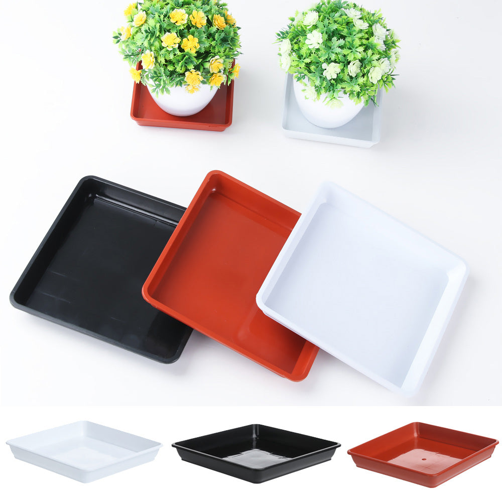 Deformation-resistant Indoor Home Outdoor Square Garden Supplies Planter Tray Drip Tray Flower Pot Tray RED 18 X 18CM