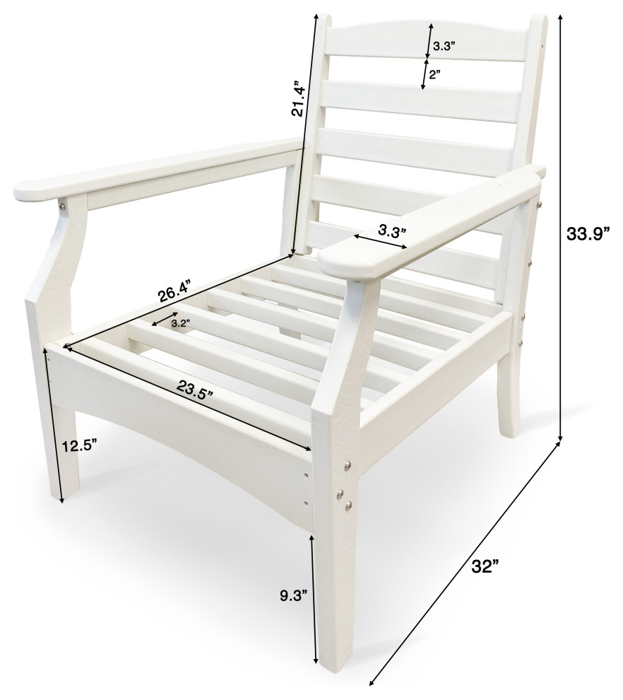 Aspen 3PC Set Deep Seating Chair with End Table   Transitional   Outdoor Lounge Chairs   by LuXeo USA  Houzz