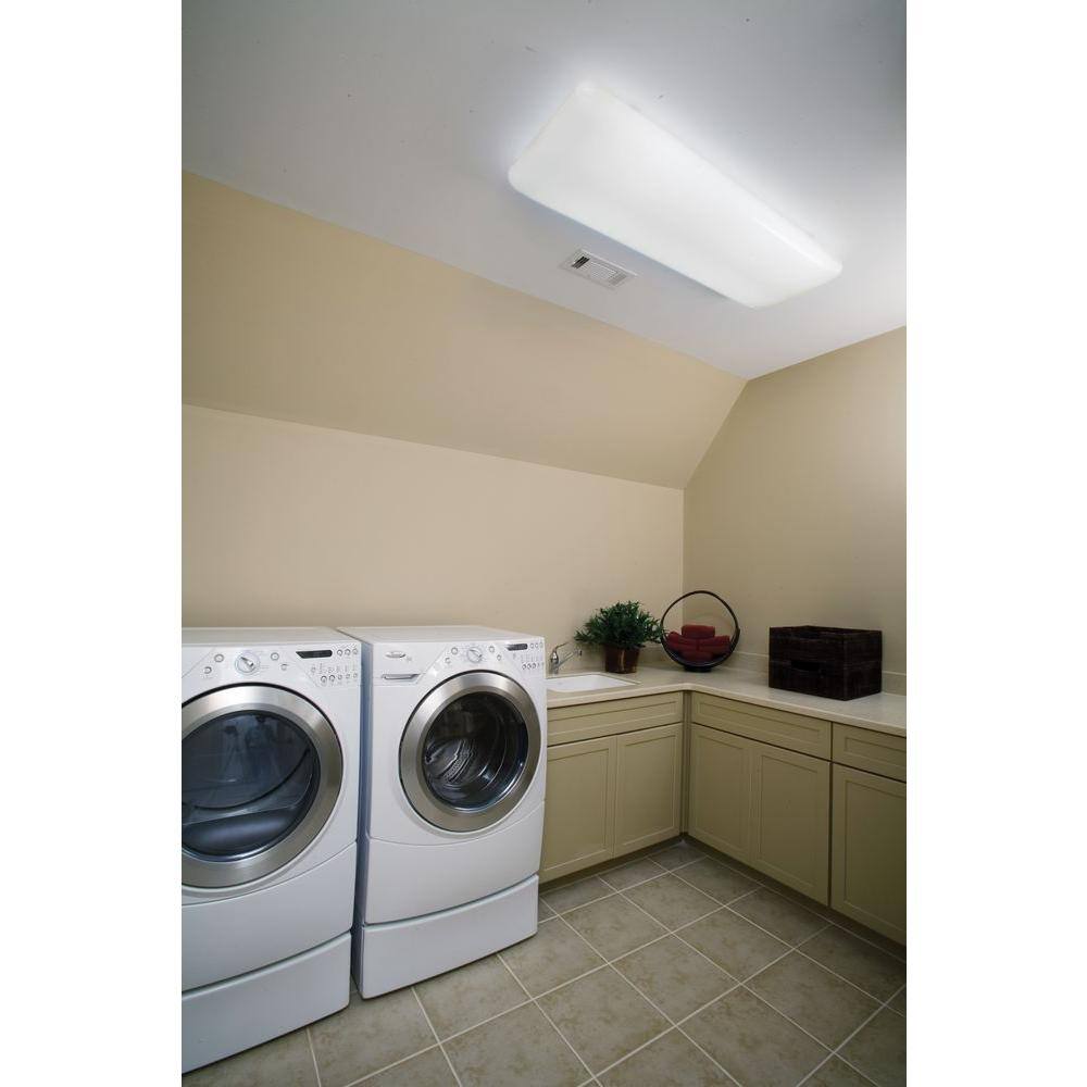 Lithonia Lighting 4-Light White Fluorescent Ceiling Light 10642RE