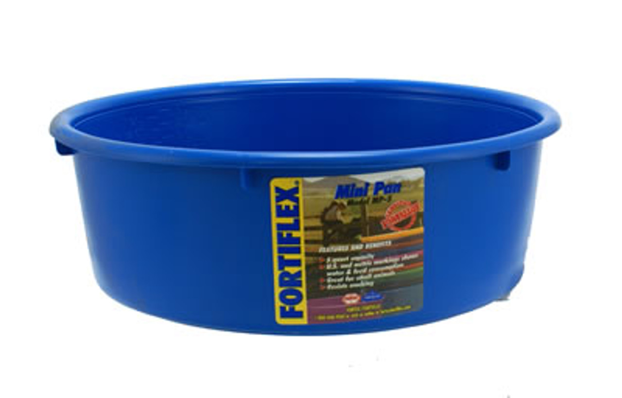 Fortiflex Plastic Dog Pan 5 Qt Blue