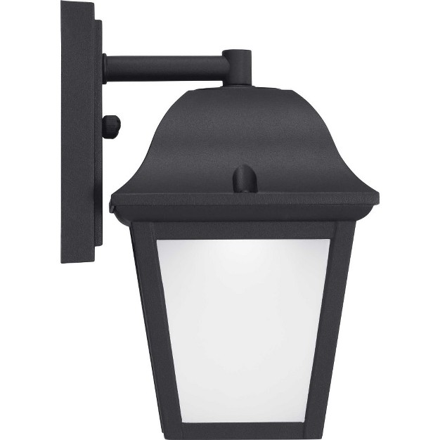 Progress Lighting Crawford 1 light Led Wall Lantern Black Frosted Glass Material Glass Finish Color Black