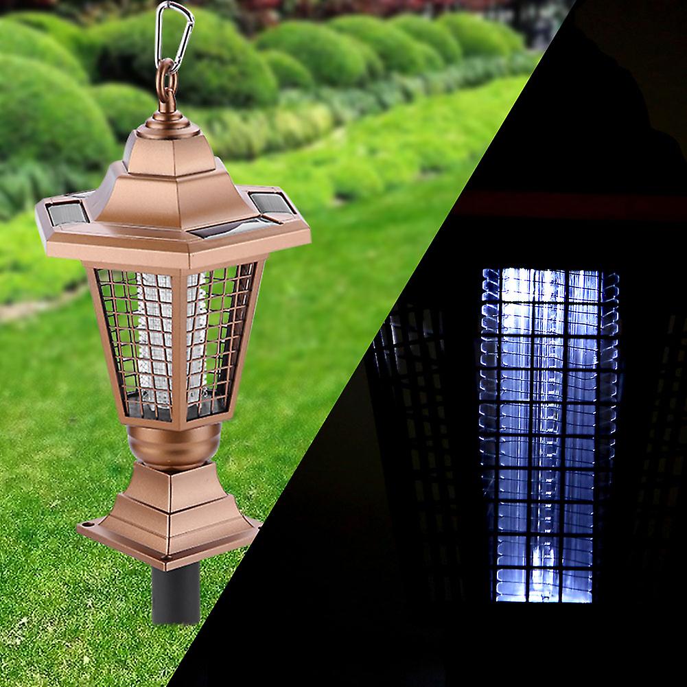 Solar Powered Uv Bug Zapper Light Mosquito Insect Killer Led Garden Backyard Outdoor Lamp