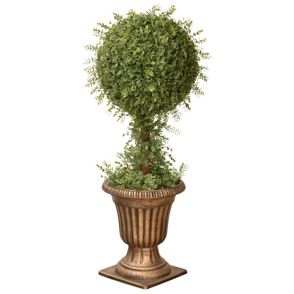 36inch Mini Tea Leaf 1ball Topiary in Urn