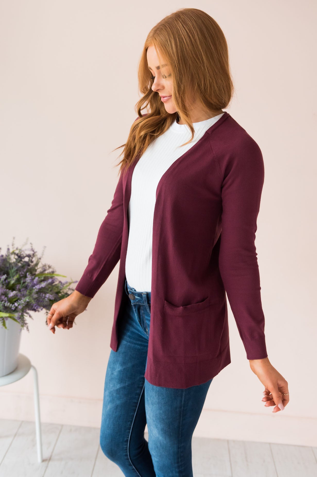 Keep Me Stylish Modest Front Pocket Cardigan