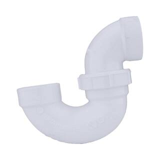 Charlotte Pipe 2 in. DWV PVC P-Trap with Union and Plastic Nut PVC00708P1000HD