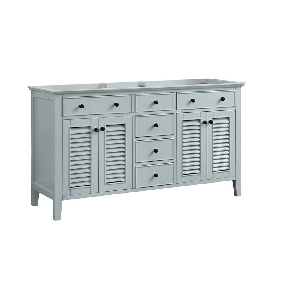 Home Decorators Collection Fallworth 60 in. W x 21-12 in. D Bathroom Vanity Cabinet Only in Light Green 19115-V60-LG