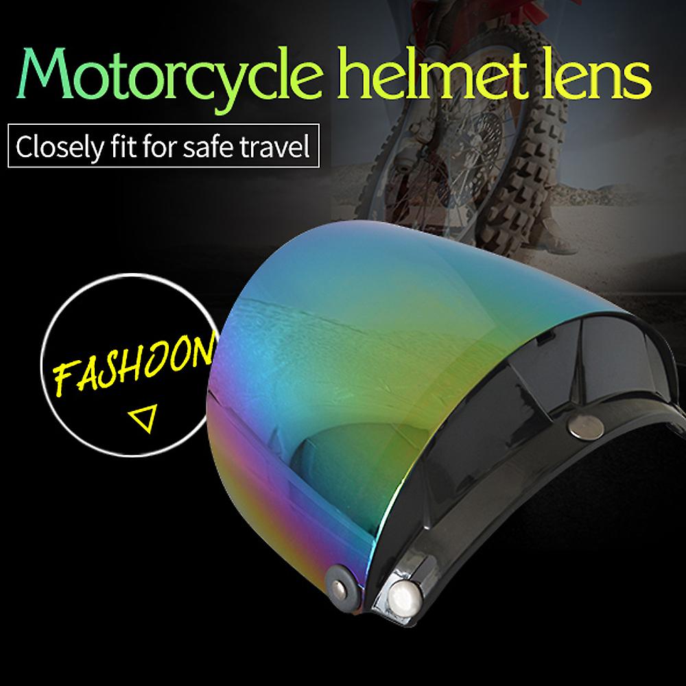 Motorcycle Anti-uv Anti-scratch Helmets Lens Fashion Visor Wind Shield Lens Universal For Standard 3-snap Open Face Helmets