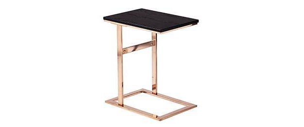 Rainer Contemporary C Table Black champagne Aiden Lane