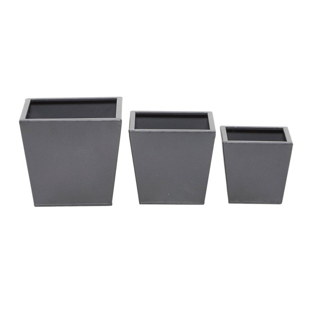 3pc Modern Novelty Metal Planter Pots Olivia amp May