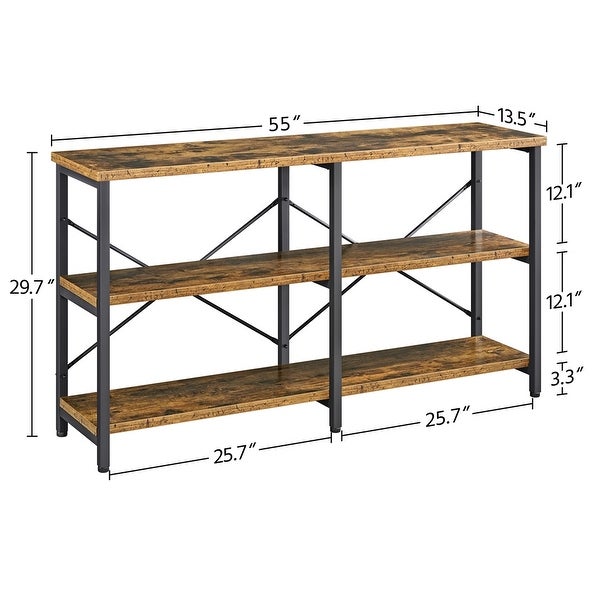 Yaheetech 3 Tiers Industrial Sofa Table Metal Frame Console Table