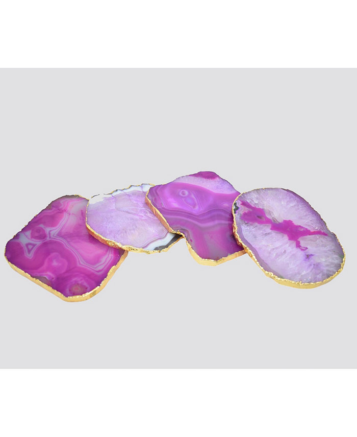 Nature's Decorations - Agate Gnarled Coasters Set of 4