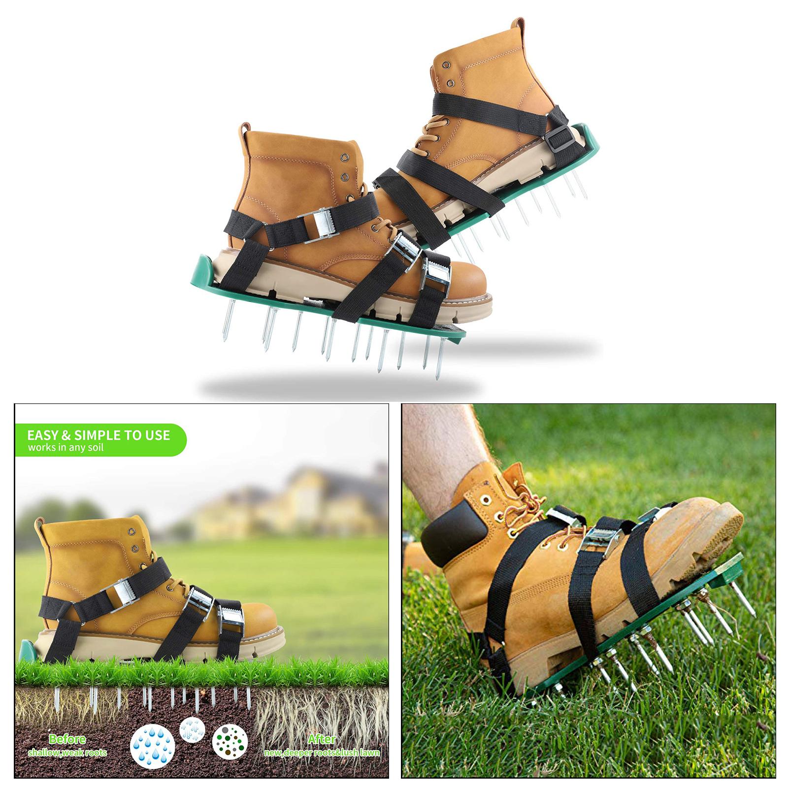 Lawn Aerator Shoes with Straps Lawn Aerator Lawn Aerator for Garden Outdoor Lawn