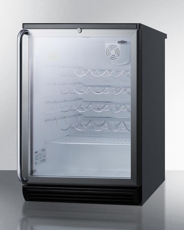 Summit Commercial SWC6GBLSH 24 Inch Brushed Aluminum Wine Cooler