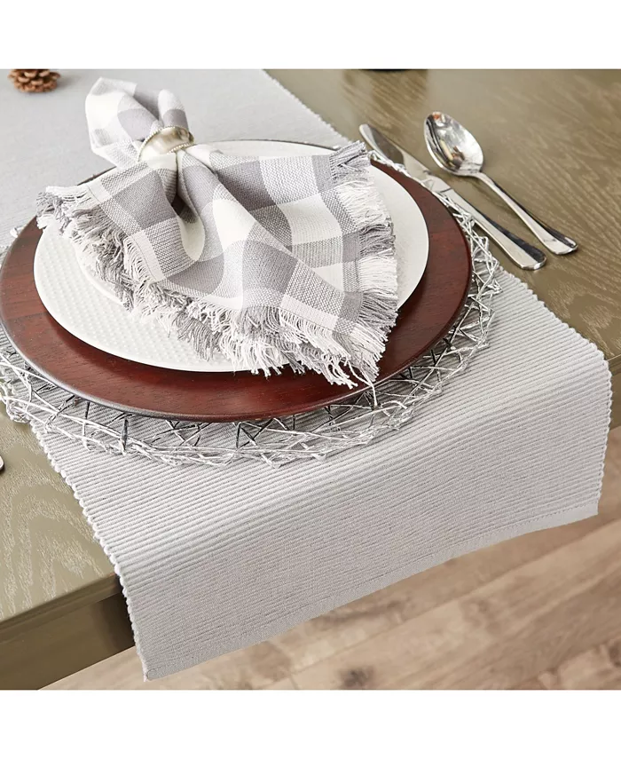 Design Imports Ribbed Table Runner 13 x 72