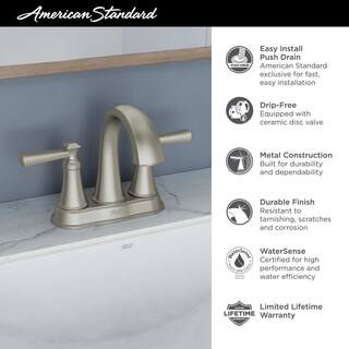 American Standard Rumson 4 in. Centerset Bathroom Faucet and Single-Handle 1-Spray Tub and Shower Faucet in Matte Black (Valve Included) RumsonTSCntrMB