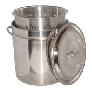 King Kooker 62 qt. Stainless Steel Stock Pot with Lid KK62SR